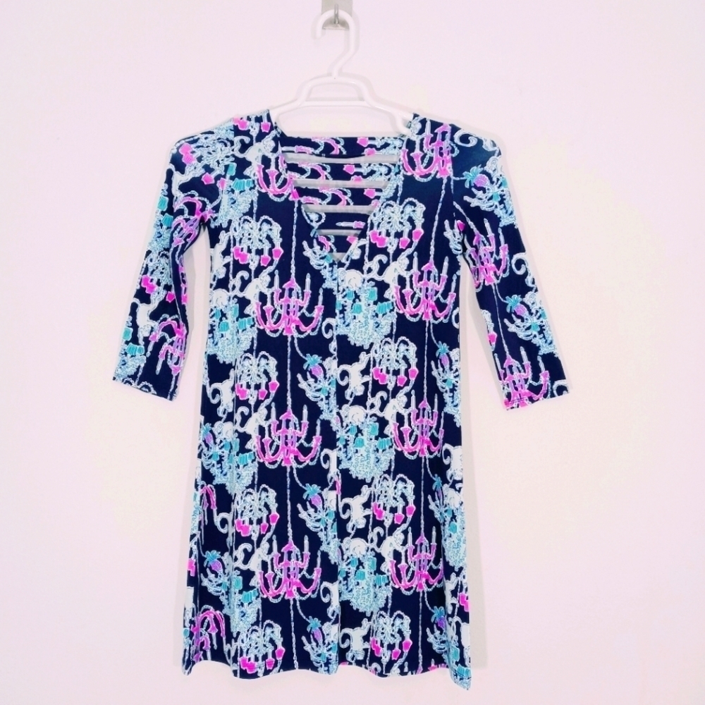 Lilly Pulitzer Monkey Navy Ophelia Swing Dress